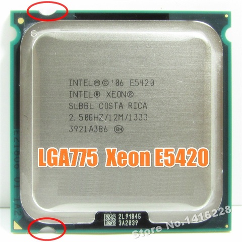 Funciona en LGA 775 motherboard Xeon E5420 procesador 2,5 GHz 12 m 1333 MHz cerca de Core 2 Quad Q6600 cpu ► Foto 1/4