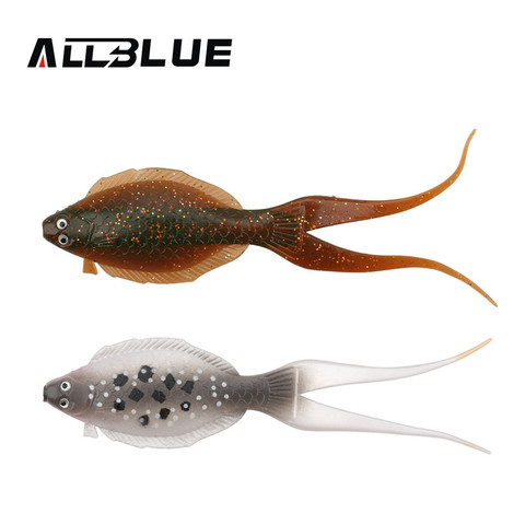 ALLBLUE nuevo 3 unids/lote suave cebo 12cm/8g peces planos de señuelo de pesca señuelo de silicona blanda los nadadores de lenguado atraer Pasca Peche ► Foto 1/6