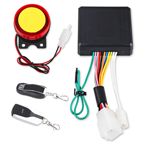 Sistema de alarma de seguridad antirrobo Universal para motocicleta, 12V, 125db, altavoz, llave, Control remoto, 1 Juego ► Foto 1/6