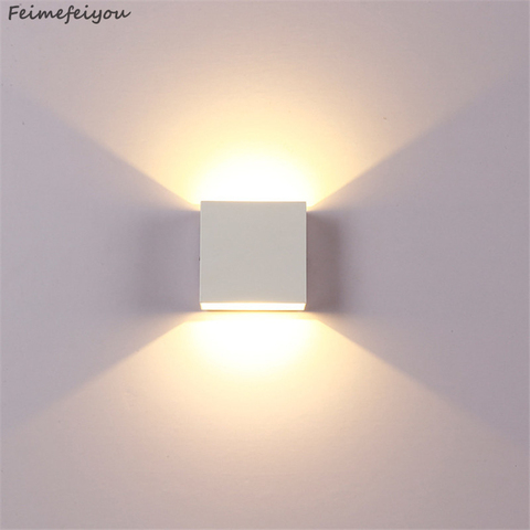 Feimefeiyou lámpara de pared de aluminio LED de 6W lámpara de pared cuadrada de Proyecto de riel luces de navidad ► Foto 1/6