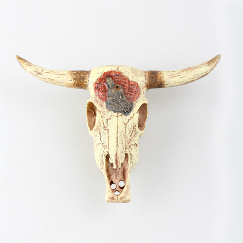 Cráneo de vaca de resina para decoración de Acuario, Cráneo de Toro, Adorno para acuario, Terrario de desierto, Vivario ► Foto 1/6