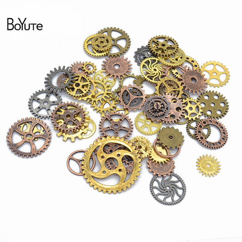 BoYuTe (30 gramo/lote) mezcla de estilos de Metal Steampunk 6 colores engranajes estilo Steampunk bricolaje accesorios de la joyería ► Foto 1/6