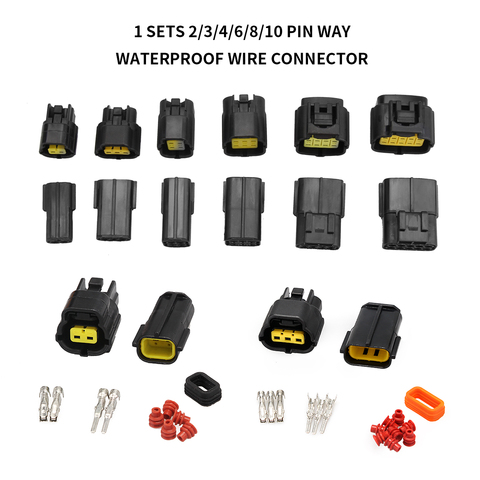 Conector de cable eléctrico sellado para coche y camión, 2/3/4/6/8/10 Pines, a prueba de agua, 1 Uds. ► Foto 1/1