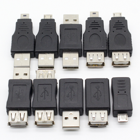 Mini adaptador cambiador OTG de 5 pines, convertidor USB macho a hembra, Adaptador Micro USB, dispositivos USB, 10 Uds. ► Foto 1/6