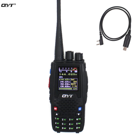 QYT Quad Band de mano radio de dos vías KT-8R 4 banda al aire libre intercomunicador KT 8R UV 2 radios KT8R color 5W transceptor ► Foto 1/6