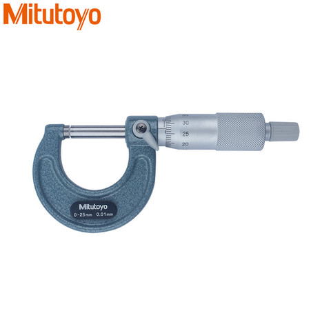 Mitutoyo-micrómetro exterior Original, 0-25mm/0,01mm, calibre de tornillo 103-137, herramientas de medida, Mitutoyo ► Foto 1/1