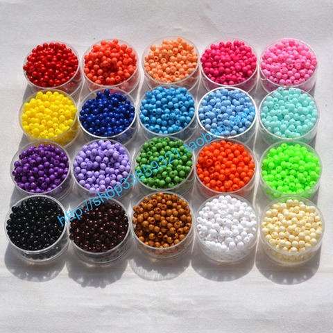 Hallazgos para la fabricación de joyas pequeñas cuentas de semilla espaciadora acrílicas de varios colores 3MM de forma redonda de acrílico míseras cuentas DIY accesorio 1000 Uds ► Foto 1/6