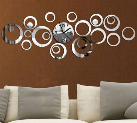 Oferta especial oferta especial ver Horloge Reloj de Pared de diseño moderno Vintage bricolaje decoración Reloj de Pared de cuarzo habitación 3D ► Foto 1/3