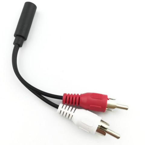 Conector hembra estéreo de 3,5mm a 2 adaptador de Jack RCA macho, Cable de Audio Y para altavoz de ordenador ► Foto 1/6