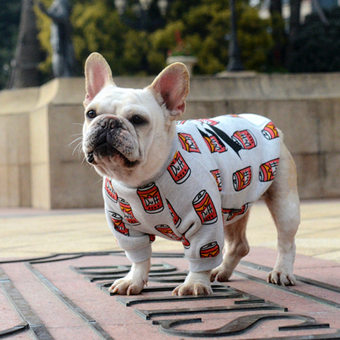 [MPK Dog Wear] camiseta de perro para Bulldog Francés, ropa de perro, camiseta impresa con latas (dc-cans) ► Foto 1/6