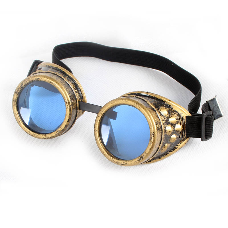 Comprar Gafas con remaches para hombre y mujer, lentes de sol redondos  Vintage Steampunk, gafas góticas, gafas de sol Retro Punk Vintage