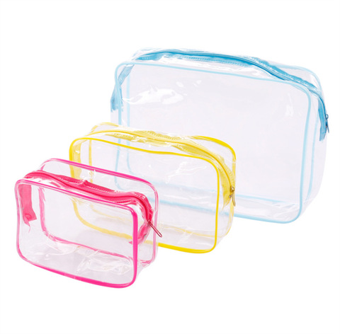 ETya viajes PVC bolsas de cosméticos mujeres transparente cremallera organizador bolsa de maquillaje baño lavar maquillaje neceser ► Foto 1/6