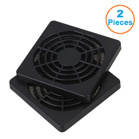 2 unids/lote 6 CM equipo de guardia de plástico negro a prueba de polvo Filterable 60mm caja de la PC del ventilador del refrigerador filtro w /espuma 64x64mm ► Foto 1/5