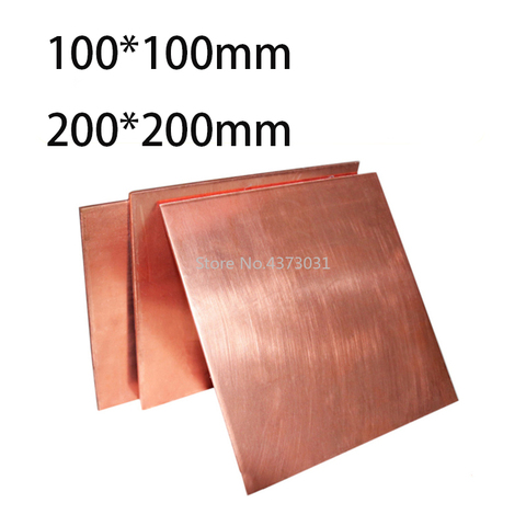 1 ud. 99.9% placa de cobre DIY hecha a mano material puro cobre tabletas Material DIY para molde industrial o arte de Metal 100x100mm ► Foto 1/6