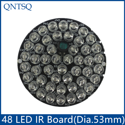 Accesorios CCTV luz infrarroja 48 grano 850nm ir LED bordo para cámaras de vigilancia visión nocturna diámetro 53mm cy48f5-90a ► Foto 1/1