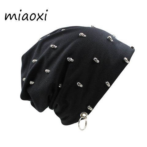 Miaoxi nueva moda hombres mujeres Unisex Casual sombrero con calavera Hoop marca gorras invierno cálido gorros grueso adulto Hip Hop sombrero sombreros ► Foto 1/6