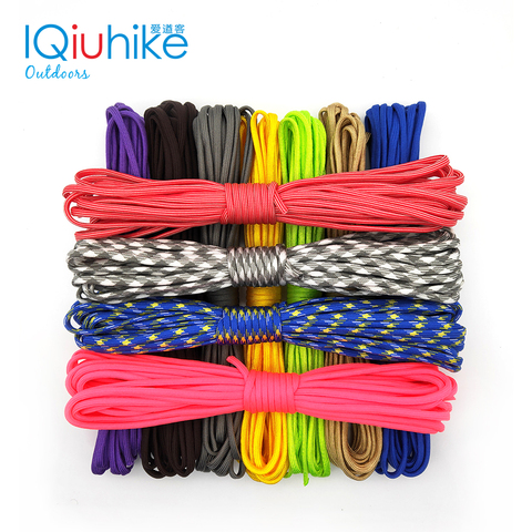 IQiuhike 550 Paracord cuerda de paracaídas cuerda de cuerda para tienda de campaña Guyline Mil especificaciones tipo III 7 hebras 100FT para senderismo Camping 208 colores ► Foto 1/6