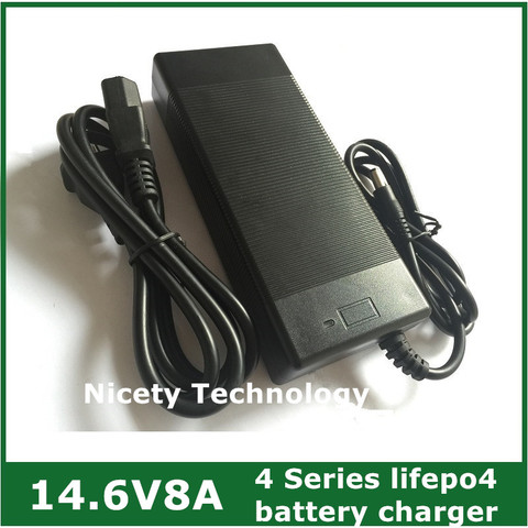 14,6 V 8A LiFePO4 cargador 4Series 12V 8A Lifepo4 cargador de batería 14,4 V cargador inteligente de batería para 4S 12V LiFePO4 batería ► Foto 1/5