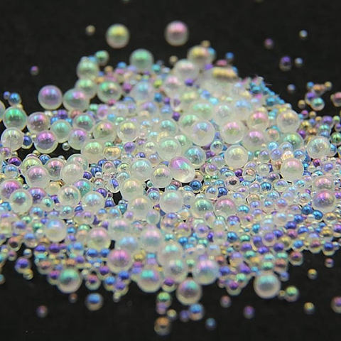Minicabezal de burbujas para uñas, cuentas redondas mezcladas pequeñas de 0,8mm,1mm, 1,2mm y 1,5mm para Moldes de resina epoxi, vidrio de Arte de uñas, 10g ► Foto 1/2