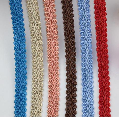 Nueva llegada 5 metros azul/grisáceo/Negro DIY cordón trenzado para alta calidad trenza ciempiés costura cinta del cordón 12mm ► Foto 1/6