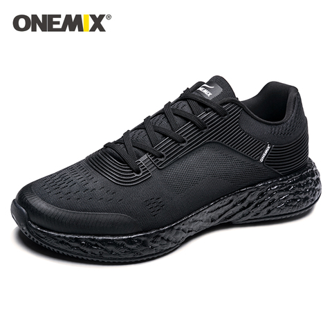 Onemix-Zapatillas de correr para hombre, zapatillas de alta tecnología para Marathon, zapatillas de exterior transpirables, zapatillas antideslizantes para caminar, deportes zapatos de carrera ► Foto 1/6