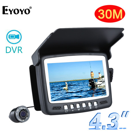 Eyoyo-cámara de vídeo para pesca, dispositivo de grabación de vídeo Original de 30M, 4,3 pulgadas, bajo el agua, 1000TVL, con visor infrarrojo LED ► Foto 1/6