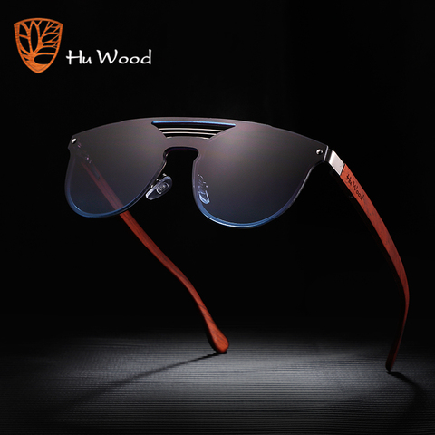 Hu Wood Zebra-gafas de sol de Estilo Vintage para hombre y mujer, lentes planas con montura sin montura, GR8030 ► Foto 1/1