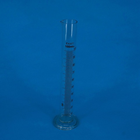 100 mL vidrio del laboratorio graduado probeta 110mm altura con pico cristalería ► Foto 1/4