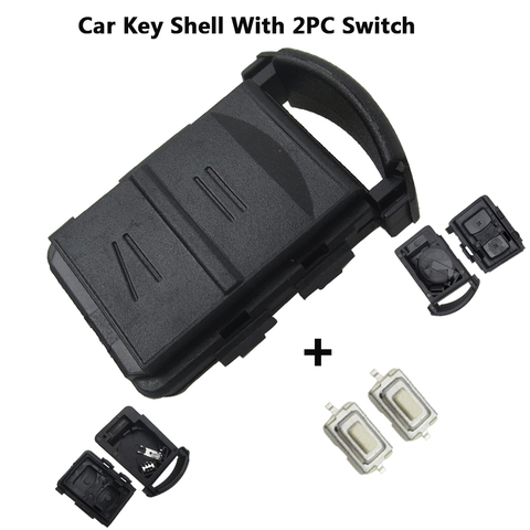 OkeyTech carcasa de llave a distancia de coche cubierta Fob 2 botones y 2 Micro interruptor soporte de la batería para Opel Corsa Agila Meriva Combo ► Foto 1/6