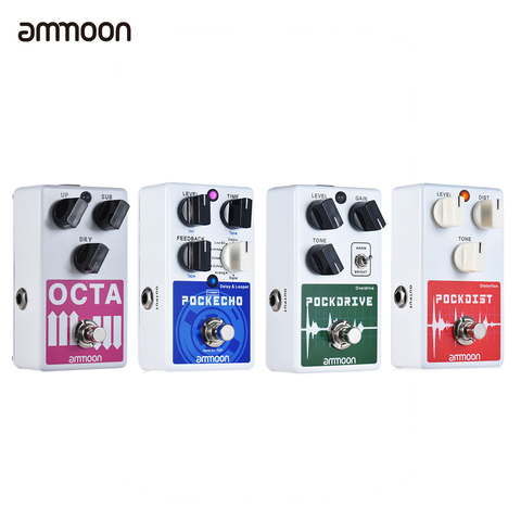 Ammoon nueva serie guitarra Pedal 5 efectos Pedal de guitarra eléctrica Full Metal Shell True Bypass Guitar Parts & Accessories ► Foto 1/6