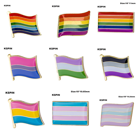 Insignia de botón de Pinback de Orgullo LGBT, insignia de arco iris, insignia de soporte, símbolo Gay lésbico ► Foto 1/6