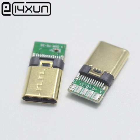 4 Uds DIY OTG USB-3.1 5Pin de soldadura macho conector USB 3,1 tipo C con placa PCB Terminal chapado en oro para Android ► Foto 1/6