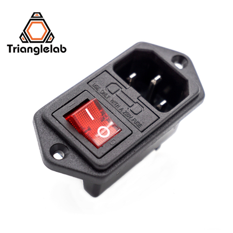 1 unids Trianglelab 3D piezas de la impresora 10A 250 V 3 en 1 Fusible interruptor de alimentación la toma de alimentación de CA para RepRap I3 para etiqueta ► Foto 1/6