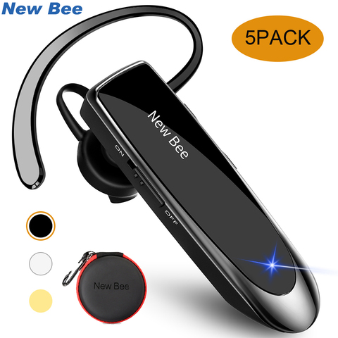 New Bee-auriculares LC-B41 con Bluetooth, venta al por mayor, 5 unidades, manos libres, auriculares en Inglés/ruso con micrófono para iPhone y xiaomi ► Foto 1/6