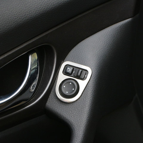 Color My Life Interior de acero inoxidable retrovisor espejo retrovisor ajuste recorte cubierta de la etiqueta engomada para Nissan Qashqai J11 2014- 2022 ► Foto 1/5