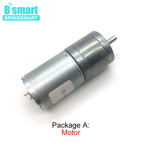 Bringsmart JGA25-370 de engranajes Motor 12 v DC de baja Rpm Robot alto par Micro 6v cepillo de Motor de 12 voltios 24v DC Robot Reducter ► Foto 1/6