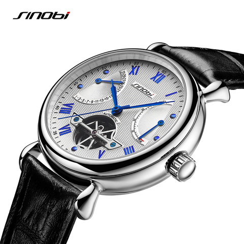 SINOBI-reloj mecánico automático para hombre Tourbillon, reloj de pulsera masculino de esqueleto, caja de regalo, Relojes de pulsera ► Foto 1/1
