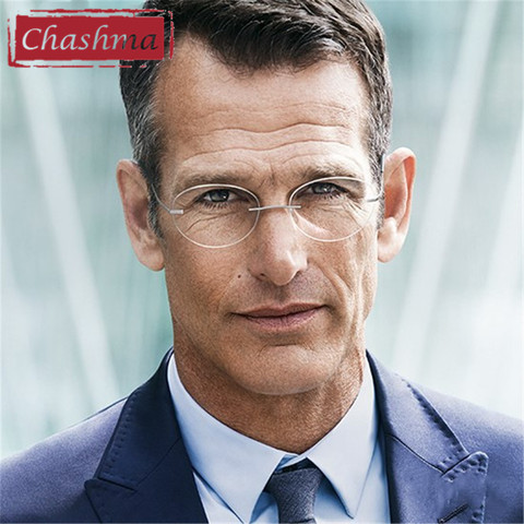 Chashma-Gafas de titanio sin montura para hombre y mujer, ligeras, a la moda, con montura para gafas de prescripción ► Foto 1/6