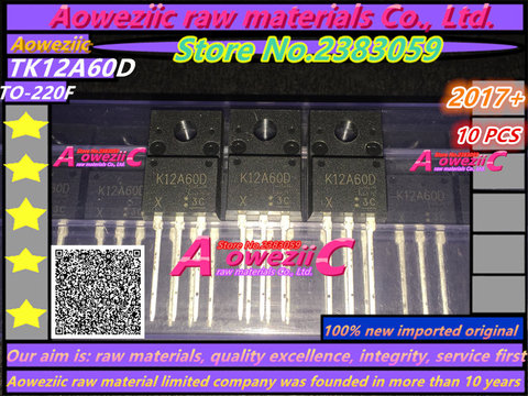 Aoweziic-transistor de cristal líquido TK12A60D K12A60D, 2017 + 100%, original, TO-220F, efecto de campo, 12A, 600V ► Foto 1/2