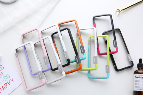 Para Sansung Galaxy S10 S9 S8 Plus S10e funda Wolnutt contraste Color suave TPU plástico Bicolor puntos marco con cordón parachoques ► Foto 1/6