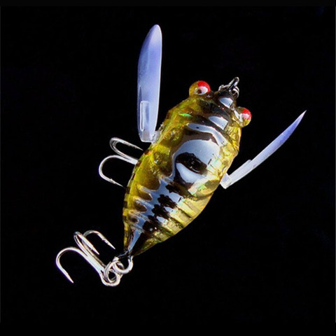 1 Uds. De cebos para insectos de perca, 6g y 4cm, cebo de pesca con anzuelos triples, equipo de pesca Artificial ► Foto 1/4