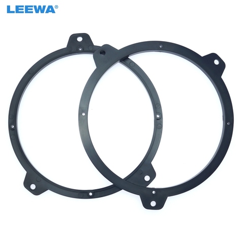 LEEWA 2pc negro del coche de 6,5 pulgadas altavoz estéreo espaciador Pad adaptador para BMW Serie 3 E46 1999-2005 altavoz de anillos ► Foto 1/6