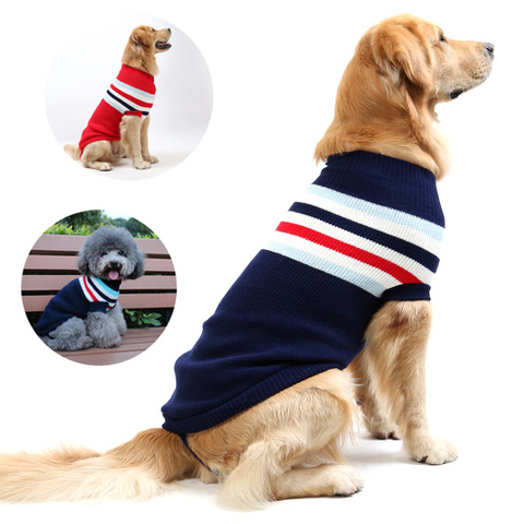 De gran perro suéter de invierno ropa cálida para mascotas de perro Chihuahua oro abrigo para Retriever cachorro traje perros mascotas ropa ► Foto 1/6