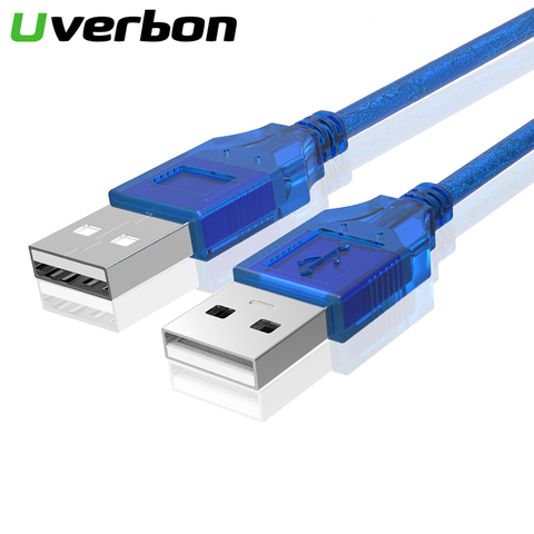 Cable de extensión USB 2,0 tipo A, macho A macho, Cable DE TRANSFERENCIA DE DATOS, USB2.0, 1 pies, 5 pies, 10 pies, para radiador de coche, altavoz, disco duro ► Foto 1/6