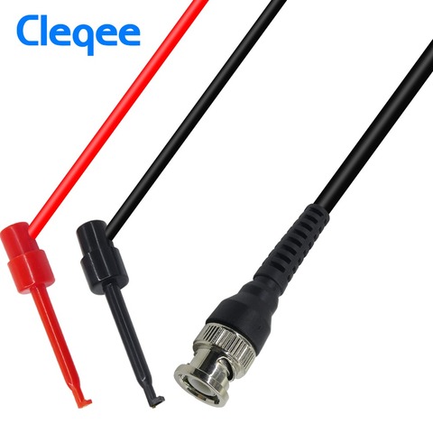 Cleqee-enchufe macho P1007 BNC, conector Q9 a Clip Dual, Cable de sonda de prueba, 120CM ► Foto 1/5