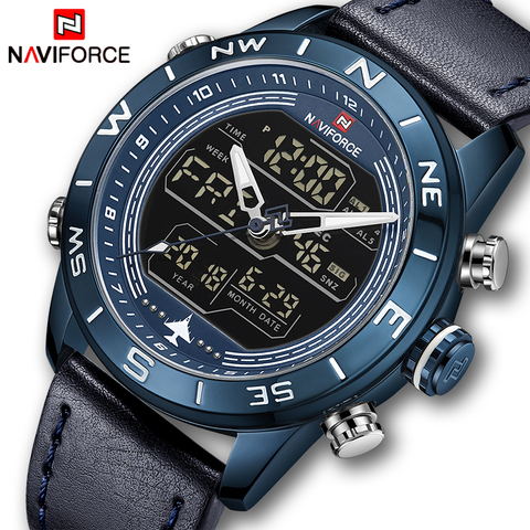 Relojes Para hombre de la mejor marca NAVIFORCE 2022, reloj deportivo de moda para hombre, reloj de cuarzo Digital Led, reloj de pulsera militar para hombre ► Foto 1/6