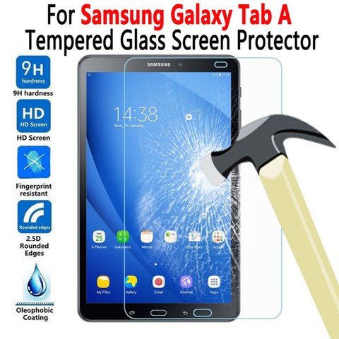 Para Samsung Galaxy Tab A 7,0, 8,0, 9,7, 10,1, 10,5 T280 T285 T350 T380 T385 T550 T555 T580 T585 P580 Protector de pantalla de vidrio templado ► Foto 1/6