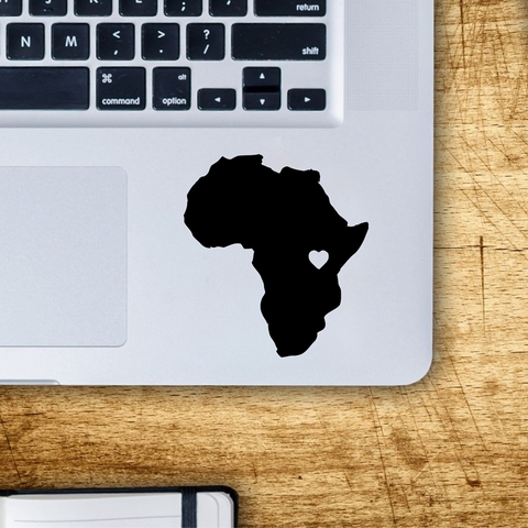 África corazón Laptop vinilo pegatina decoración, mapa de África Calcomanía para coche Laptop Macbook Decoración ► Foto 1/6