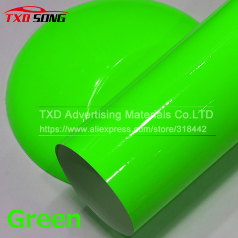 Pegatina de vinilo fluorescente para coche, adhesivo autoadhesivo de 7 tamaños, brillante, verde, Envío Gratis ► Foto 1/6
