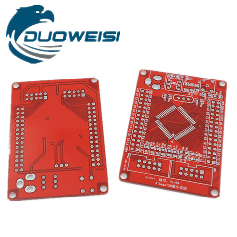 Placa de desarrollo AVR/mínimo sistema PCB tablero en blanco (ATMEGA128 PCB vacío) rojo tablero vacío ► Foto 1/1